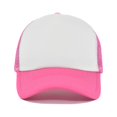 thumbnail image 4 of WTXUE trucker hat, Mens and Womens Sponge Color Matching Simple Casual Peaked Cap Travel Holiday Sports Baseball Cap, Hot Pink, 4 of 4
