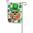 thumbnail image 6 of SKYSONIC St Patrick Leprechaun Skull Double-Sided Printed Garden House Sports Flag-28x40(in)-Polyester Decorative Flags for Courtyard Garden Flowerpot, 6 of 6