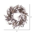 thumbnail image 6 of Vickerman 24" Artificial Silver Pinecone Needle Berry Christmas Wreath, Unlit, 6 of 6