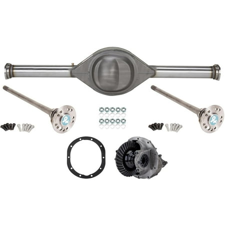 Ford 9 Inch Rear Axle Kit with Posi 3rd Member 60 Inch Hub-to-Hub 3.70 Gear Ratio Fabricated Steel Housing Forged Currie Axles Dual Bolt Pattern