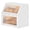 White, variant on Extra Large 2-Layer Bamboo Bread Box for Kitchen Countertop, Large Capacity Bread Storage Container, Premium Wooden Bread Keeper for Homemade Loaves & Bakery Goods, Sleek Pantry Organizer