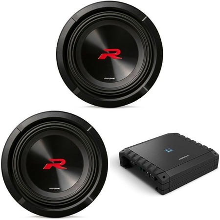 Alpine (2) R2-W8D2 8" R-Series Sub w/ S2-A60M Mono Amp Bundle