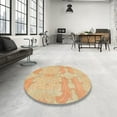 thumbnail image 4 of Ahgly Company Machine Washable Indoor Rectangle Abstract Orange Area Rugs, 2' x 3', 4 of 7
