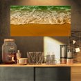 thumbnail image 1 of Vagues Blanches des Eaux de Plage Vertes - Impression sur Toile, 1 of 3