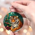 thumbnail image 4 of Tiger Stained Glass Ornaments, Tiger Ornament,Tiger Christmas Tree Ornament, Tiger Xmas Decorations IHmZEt, 4 of 5