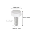 thumbnail image 2 of Uxcell 30 Packs M6 x 16mm Metric Male Thread Knurled Knobs Thumb Screw Clamping Knobs Grip White, 2 of 5