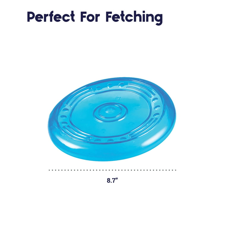 Rubber Flying Disc Dog Fetch Toy, Blue photo 6