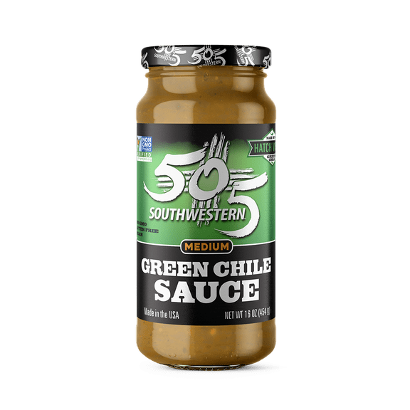 Pack of 12, 505 Southwestern Hatch Valley Medium Green Chile Sauce, 16 oz