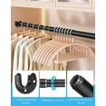 thumbnail image 2 of FIRJOY Upgrate Closet Rods for Hanging Clothes - Heavy Duty, Length Adjustable, Extra Strong (Black, 18.5" - 40"), 2 of 7