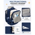 thumbnail image 4 of Mochila de viaje Coofay Carry On para aviones, color azul zafiro, 4 of 8