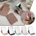 thumbnail image 2 of Portable Foldable Travel Makeup Mirror Desktop Stand Lightweight Elegant Design, 2 of 8