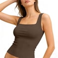 thumbnail image 6 of Sleeveless Slim-Fit Tank Top for Women Square Neck Solid Color Cami Soft Breathable Stretchy Basic Layering Top for 2026 Daily Casual Wear, 6 of 7