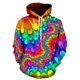 thumbnail image 3 of Sudadera con capucha con estampado 3D de flores y hojas para hombre, sudaderas de moda de manga larga con estampado de plantas coloridas, sudaderas de gran tamaño, 3 of 5