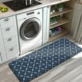 thumbnail image 3 of Navy Blue and White Geometric Pattern Kitchen Rug Mat,Kitchen Runner Rugs Non Skid Washable,Decorative Kitchen Floor Mats for Kitchen,Sink,Laundry,17"x47.2", 3 of 7