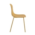 thumbnail image 3 of XDECO Stackable Dining Chair Set of 4, Minimalist Modern Water Resistant Chair for Indoor Outdoor, 300lbs Capacity, Easy Assembly,Mustard Yellow, 3 of 8