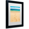 thumbnail image 2 of Trademark Fine Art 'Footprints in the Sand' Canvas Art by Pierre Leclerc, White Matte, Black Frame, 2 of 4