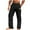 Black, variant on LOVZFMLL Casual Full Pants for Men, Men's Loose Fit Straight Leg Solid Joggers Running Pants Trousers Lounge Pants with Pockets Black L