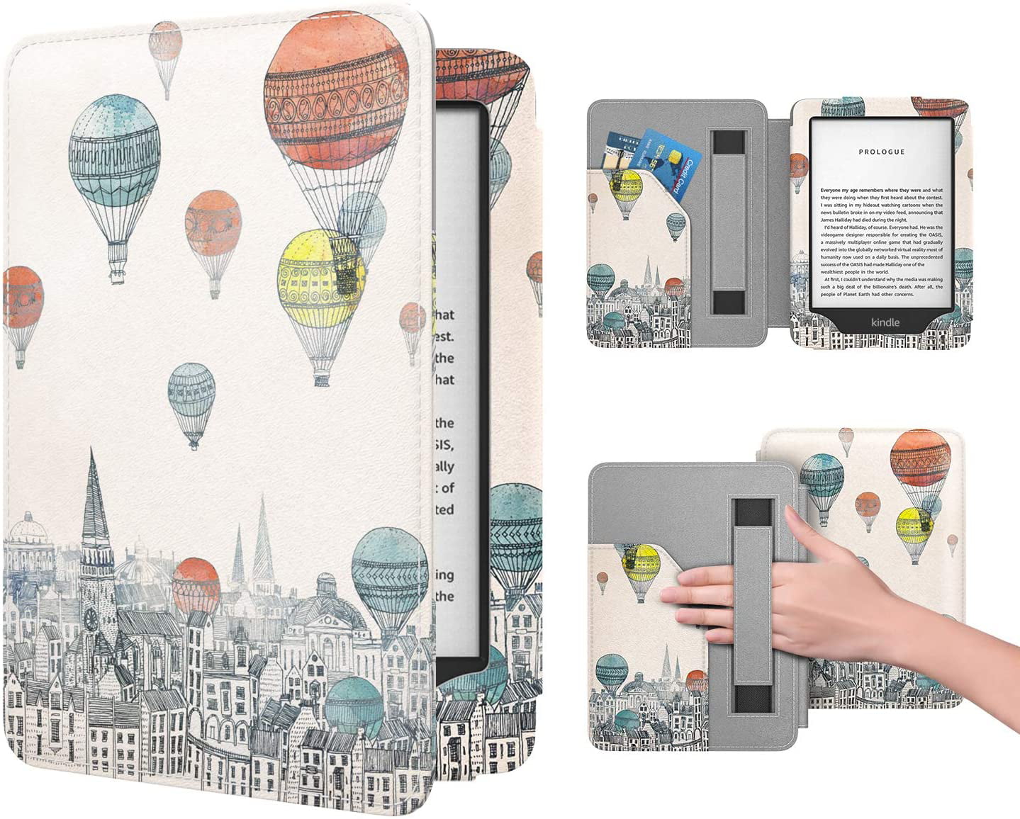 11th Generation 2021 Release City Balloon Dadanism Case Fits  6.8 Kindle Paperwhite Casing Shell Cover with Auto Wake/Sleep for Kindle Paperwhite Signature Edition and E-Reader Protector 