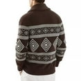 thumbnail image 4 of QTBIUQ Sweater Fashionable Mens Long Sleeved V-Neck Sweater Casual Cardigan Sweater Jacket Coffee, 4 of 7