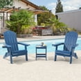 thumbnail image 3 of Sonerlic 1 Pcs Folding Adirondack Chair Patio Outdoor Plastic Fire Pit Chair,Navy Blue, 3 of 4