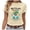 Beige, variant on Bibifish Womens Tee Tops Autism Awareness Print Soft Breathable Regular Fit Crewneck Short-Sleeve Tee Tops Summer Daily Commute Chic Wear