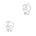 thumbnail image 4 of Ruiboury Modèle de Décoration de Banquet en Acier au Carbone Réutilisable Pochoir Argent 2Ensemble, 4 of 6