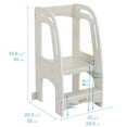 thumbnail image 2 of ECR4Kids Chef's Helper Kitchen Step Stool Tower with Handles, Childrens Furniture, White Wash, 2 of 9