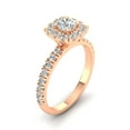 thumbnail image 3 of Certified G/I2 1cttw Diamond Halo Engagement Ring in 10k  Rose Gold, 3 of 5