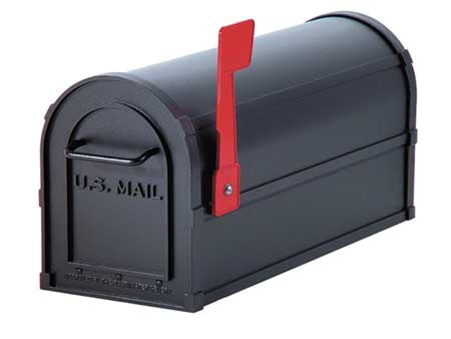 SALSBURY INDUSTRIES 4850BLK Heavy Duty Mailbox,Black,7.5x9.5x20.5 In