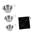 thumbnail image 2 of 3pcs tazones para campings vajilla de acero inoxidable utensilios resistentes portátiles Mango no plegable, 2 of 8