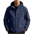 thumbnail image 2 of Windbreaker Jackets for Men Lightweight Outdoor Hiking Jacket, Waterproof Breathable Hiking Shell for Spring Fall Adventure 1 Pcs Dark Blue M, 2 of 6