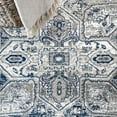 thumbnail image 4 of JONATHAN Y MODERN PERSIAN Vintage Medallion Area Rug, 5'Square, Light Gray/Navy, 4 of 9