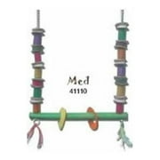 planet pleasures bamboozlers swing medium 16in natural bird toy