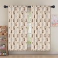 thumbnail image 5 of Blackout Kids Curtains,Beige Highland Cow Flower Pattern Childrens Insulated Curtains Set Of 2,Bedroom Essentials,Toddler Room Decor 52"x63", 5 of 5