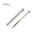 thumbnail image 3 of 20pcs 10mmx120mm Plastic Expansion Pipe Column Concrete Anchor Wall Frame Fixings Tube With Screws Gray ,Easy to Use, 3 of 4