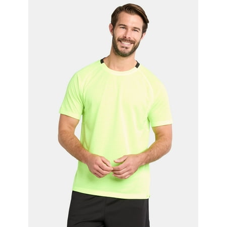 Athletic Works Men's and Big Men's Mixed Media Tee, Sizes XS-5XL