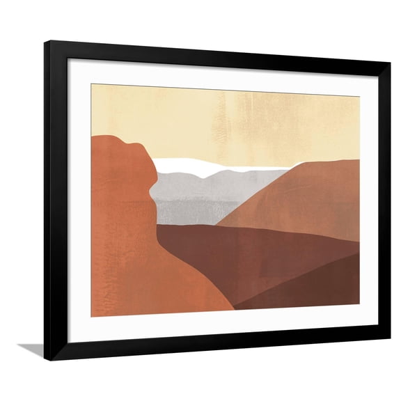 Art.com Sedona Colorblock I Art Print by Victoria Borges, Black Frame Wall Art, 40" x 32"