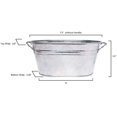 thumbnail image 4 of Hosley 3 Pack, 8 inches Long Silver Galvanized Metal Oval Planters, 4 of 5