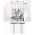 thumbnail image 6 of No Hook Shower Curtain with Snap-in Liner, Vintage Lighthouse Coastal Waterproof Fabric Bathroom Curtains, Nautical Ocean Sea Retro Art Bath Curtains & Mesh Top Window 72"x84" Long, 6 of 6