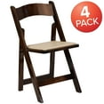 thumbnail image 3 of Flash Furniture Hercules Series Adult Size Beechwood Folding Event Chairs, Set of 4, Fruitwood, 3 of 15