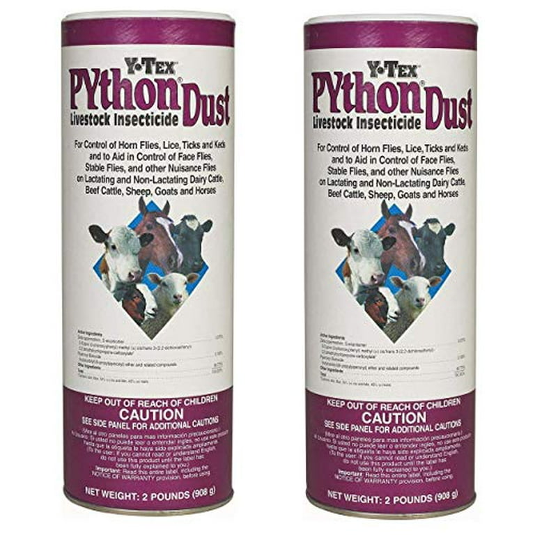 【英語版】害獣駆除/Pest Control 2枚セット Python Insect and Pest Repellent Dust Shaker Can, 2 lb