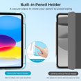 thumbnail image 6 of for iPad (A16) 11th Generation Case 11 Inch 2025, iPad 10th Generation Case 10.9 Inch 2022 with Pencil Holder, Slim Light Trifold Protective Cover with Hard PC Translucent Back Shell, Cyan, 6 of 18