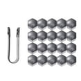 thumbnail image 1 of 21 en 1 Couvre-Écrou de Roue Hexagonal Vis de Protection 17mm avec Clips (Gris), 1 of 6