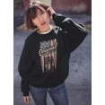 thumbnail image 2 of American Vintage Flag Design Sweatshirt Women -Image by Shutterstock, Female x-Large, 2 of 4