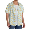 thumbnail image 4 of Naloa Roosters Men's Loose Fit Cuban Collar Short-Sleeve Shirt with Button-down and Chest Pocket for Everyday Wear Outings - 3X-Large, 4 of 7