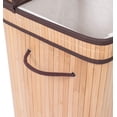 thumbnail image 6 of BirdRock Home Bamboo Square Laundry Hamper with Lid and Cloth Liner - Natural, 6 of 9