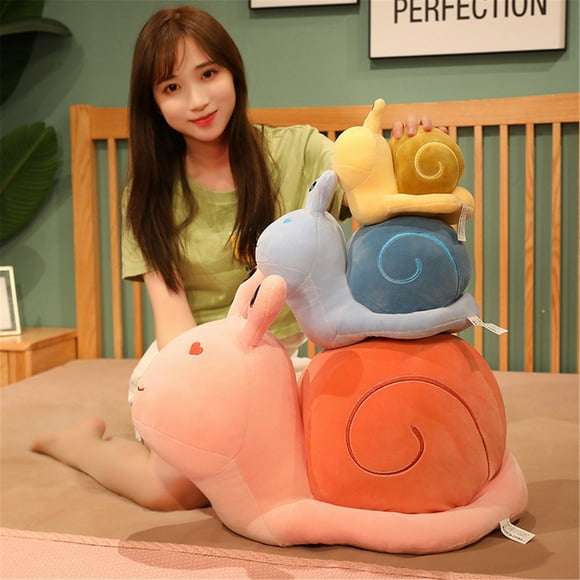 Cute Cartoon Snails Doll Plush Toy For Children's Birthday Gift Big Snails Pillow Doll Yellow