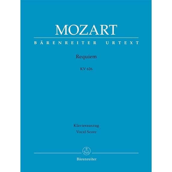 Pre-Owned WOLFGANG AMADEUS MOZART : REQUIEM K.626 - SATB & PIANO - CHANT ET REDUCTION DE PIANO