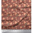 thumbnail image 1 of Soimoi Rayon Fabric Leaves & Flower Floral Print Sewing Fabric Yard 42 Inch Wide, 1 of 1