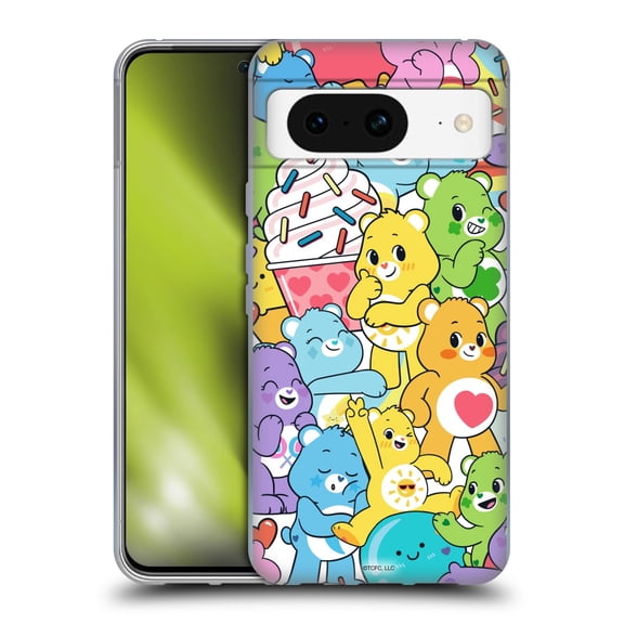 Head Case Designs Officially Licensed Care Bears Sweet And Savory Character Pattern Soft Gel Case Compatible with Google Pixel 8